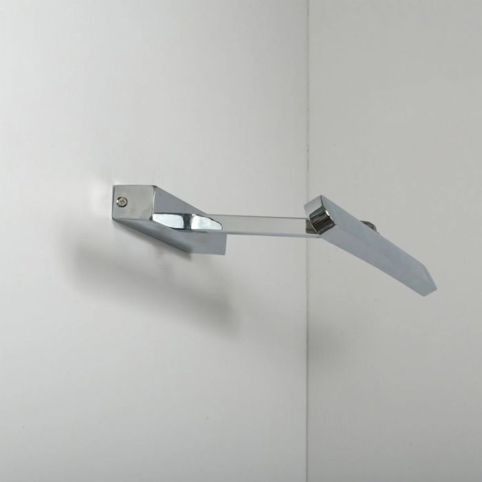 Polished Chrome Picture Wall Light CCT Colour Changeable 8W LED, Rotatable Light Head with 180 Degree Arm Display Light 