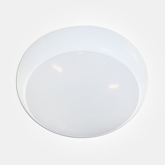 LED 2D Bulkhead White Small Dome Round IP65 CCT Switchable Wall Light