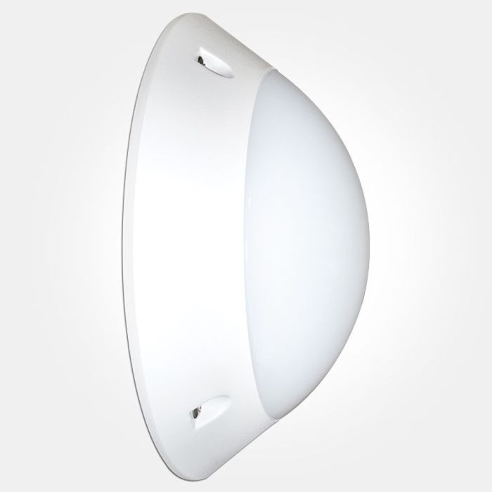 LED Wall Light 6W White Round IP66 Compact Utility Outdoor Bulkhead