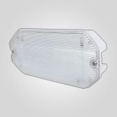 LED 3W Compact IP65 Emergency Bulkhead 6500K Daylight Complete With Legend Set