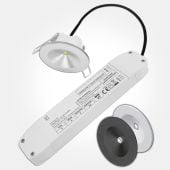 LEDBRITE Emergency LED Downlight Recessed Ceiling Light 2W Non Maintained LiFePO4 3 Hour Battery Pack with 3 X Bezels