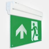 LED Multi Fixing Emergency Exit Sign 4 in 1 - complete with 4 fixing options – ceiling mounted, end mounted, wall mounted and suspended 