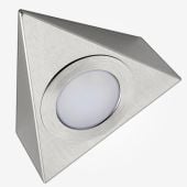 LED Pressed Steel Satin Chrome Under Cabinet Triangular Light 2W 200lm CCT