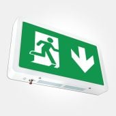 LED Emergency Exit Box Auto Self Testing Lighting IP20 Maintained & Non Maintained Down Arrow
