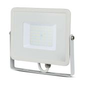 V-TAC 50W Waterproof Outdoor Security Floodlight with Samsung LED Die Cast Aluminium White Body IP65 6400K Cool White 4000Lms