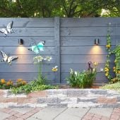 Outdoor Wall Lights, Black GU10 Down or Up Outside Wall Lights Electric, IP44 Waterproof Garden Wall Lights Mains Powered