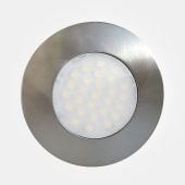 LED Pressed Steel Satin Chrome Under Cabinet Circular Light 2W 200lm CCT