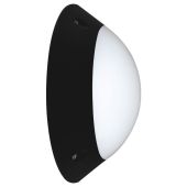 LED Wall Light Black Round IP66 6 Watt Compact Utility Outdoor Bulkhead