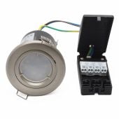LED 5w Fire Rated Cast Recessed Satin Chrome Downlight Samsung LED