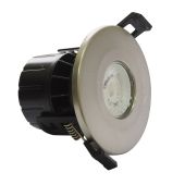 LED Satin Chrome Fire Rated 8 Watt Dimmable IP65 CCT Colour Changing Downlight