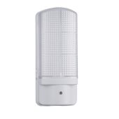 LED 7 Watt White Outdoor Wall Light Integrated LED Photocell 4000K